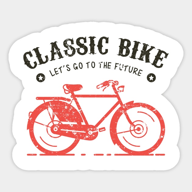 Classic Bike 2 Sticker by VEKTORKITA